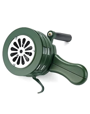 QWORK Hand Crank Siren Horn, Hand Loud Crank, Emergency Safety Manual Siren, Portable Hand Held Siren Horns Alarm, Loud Mechanical Alarm for Factory, School & Outdoor Use