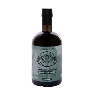 Village Batch Koroneiki Organic Extra Virgin Olive Oil 16.9oz (Pack of 1) Cold Pressed and Unfiltered EVOO, Early Harvest Greek Olive Oil with Bold, Peppery Flavor, Perfect for Drizzling and Cooking