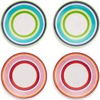 Kate Spade Wickford Cafe Stripe Green Accent Plate 9" Set of 4 (4)