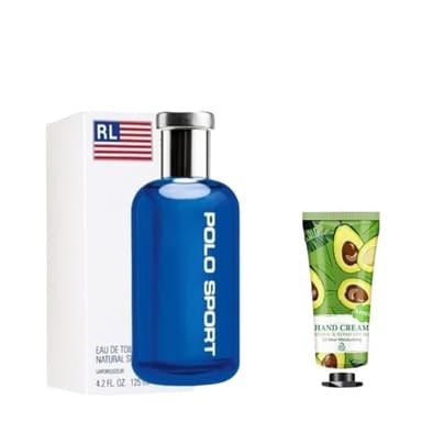 Bundle- Cologne For Men Polo Sport Eau de Toilette 4.2 Oz with Mini Hand Cream
