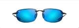 Maui Jim Men's and Women's Hookipa Polarized Rimless Sunglasses, Smoke Grey/Blue Hawaii, Large