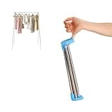 Ligtchser Portable Travel Garment Rack,Folding Clothes Rack for Dance,Travel,Camping, Drying,RV, Indoor,Outdoor. A Collapsible Mini Clothing Rack.