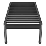 Yitong Angel Twin XL Bed Frame with Round Corner Edge Legs, 18 Inch Tall 3500 lbs Heavy Duty Metal Platform Bed Frame, No Box Spring Needed/Noise Free/Non-Slip/Steel Slat Support