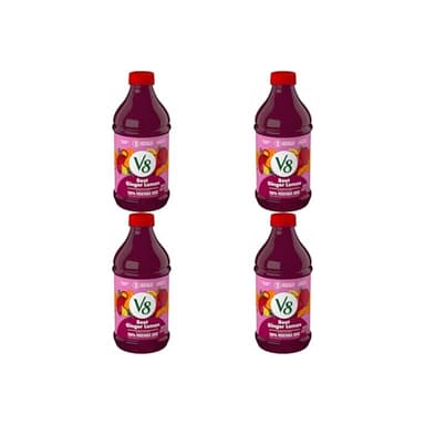 V8 Beet Ginger Lemon 100% Vegetable Juice,46 fl oz Bottle,(Pack of 4)