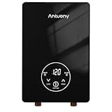 Antuony 110V Tankless Electric Water Heater,4500W Under Sink On Demand Instant Hot Water Heater,LCD Touch Screen tankless Water Heater (Black)