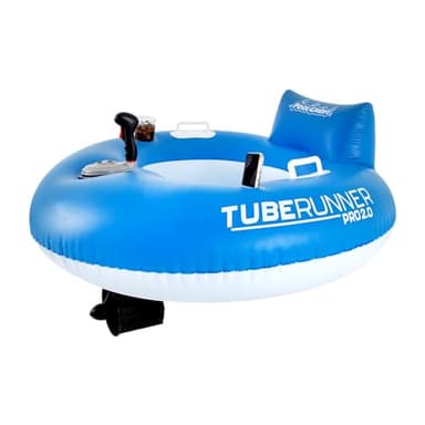 PoolCandy Tube Runner Pro 2.0 | Motorized Pool Float for Adults - Motorized Pool Tube with 66W Powerful Motor, Joystick Control, Phone Holder & Cup Holder (Blue)