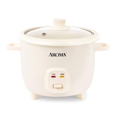 AROMA CoreCoat Pot-Style Rice Cooker with One-Touch Control and Non-Stick Ceramic Coating (6 Cups Cooked, 3 Cups Uncooked)