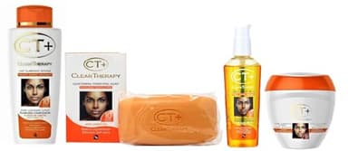 CT+ Clear Therapy Extra Lightening Skin Cream 6.76 & Lotion 8.45oz & Soap 6.17oz & Serum 2.37oz