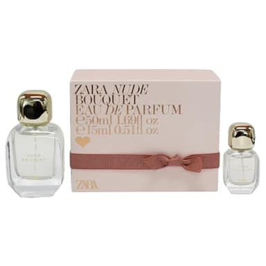 Zara Nude Bouquet Perfume for Women Eau de Parfum EDP Set 50ML (1.7 fl oz) + 15ML (0.51 fl oz) Limited Edition from the Nudes Collection