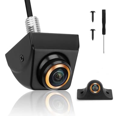 AHD 1080P Backup Camera - 170° Adjustable Fisheye Lens, Front/Side/Rear View Camera for Car, SUV, RV, Trailer, Camper, Van, Pickup Truck (Black)
