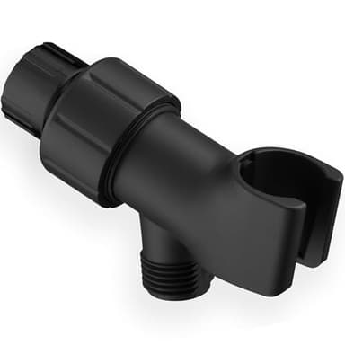 Adjustable Shower Head Holder for Handheld Shower Head Handheld Shower Head Holder with Universal Wall Hook Bracket and Metal Ball (Black)