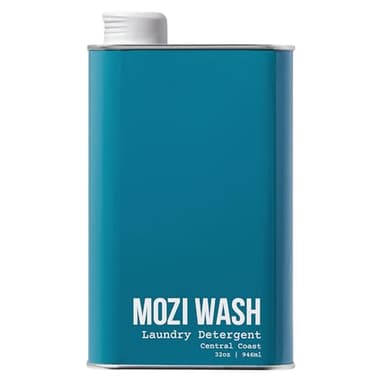Mozi Wash Laundry Detergent Liquid, Central Coast- Sandalwood & Lavender, 50+ Loads, Concentrated, Non toxic, Plant Based Enzyme Cleaners, Long Lasting Luxury Clean, Cologne Soap for Men, 32 oz