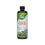 Nature's Way Organic Flax Oil Super Lignan, Cold-Pressed, and Unrefined, 24 Fl Oz