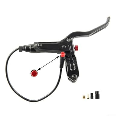 Hydraulic Brake Lever Pair for Ebike Electric Bicycle Scooter, 2-Pin Waterproof Aluminum Alloy Design Fits 22.2mm Handlebar with Power Off Cable Left and Right(Right)