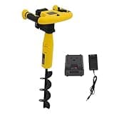 AGULIUM Cordless Electric Post Hole Digger, Earth Auger Hole Digger, Electric Hole Digging Machine with 11''x3'' Drill Bit, Auger Post Hole Digger for Fence, Farmland and Garden