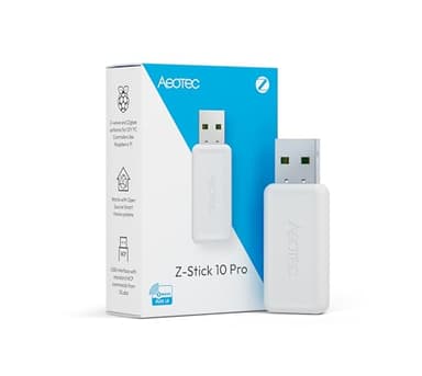 Z-Stick 10 Pro - Zigbee 3.0 & Z-Wave 800 Series USB Adapter - Works with HomeAssistant - Zigbee2MQTT - Z-Wave Controller - Z-Wave Long Range - Up to 1 Mile Wireless Range - cloudfree