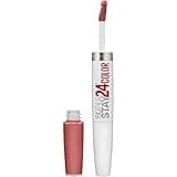 Maybelline Super Stay 24, 2-Step Liquid Lipstick Makeup, Long Lasting Highly Pigmented Color with Moisturizing Balm, Frosted Mauve, Mauve Pink, 1 Count