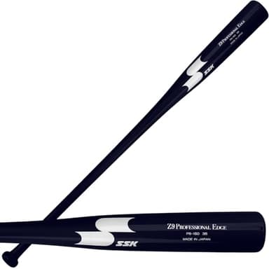 SSK Z9 Professional Edge Coaches Wood Fungo Bat 33" 35" 37" - Baseball & Softball - 60 Day Warranty - 35+ Colors (Navy/Navy/White, 35")