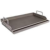 Griddle for Gas Grill, Metal Flat Top Griddle Insert for Outdoor Gas Grill, 25" x16" Cooking Skillet Plate Pan Teppanyaki for Charcoal/Electric Grills Fits Camping Outdoor Tailgating Parties Grilling