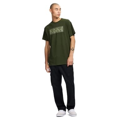Airwalk Mens Short Sleeve Graphic T-Shirt, Army Green, Large