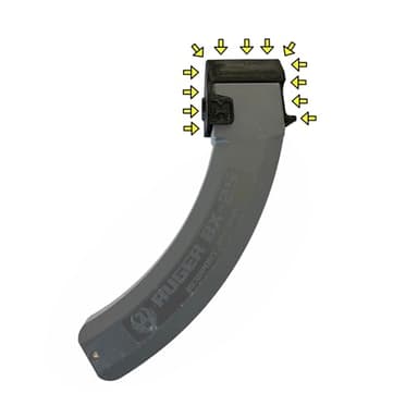 MXNextLevel Ruger BX 22 LR Protective Magazine Cover (Black, 25rd)