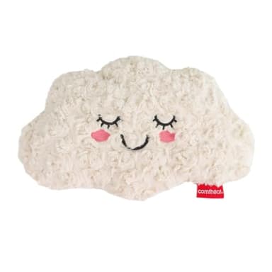 comfheat Microwave Unscented Heating Pad for Pain Relief, Moist Heat Pack Hot Compress for Period Cramps, Shoulder, Muscles, Cute Cloud Plush Heating Pad, Gift for Girl Women Kids, with Washable Cover