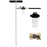 Tree Watering Spike,Caulimo Deep Root Watering Tool for Tree with Fertilizer Bottle, Root Feed Tool Tree Watering System for Plants Trees Bushes Shrubs, Made of Stainless Steel with Brass Valve