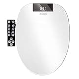 XCQQ Bidet Toilet Seat Elongated, Unlimited Warm Water, Heated Toilet Seat, Warm Air Dryer, Rear and Feminine Washing, Soft Closed Toilet Lid, Night Light, Smart Toilet Seat with Bidet Requires Outlet