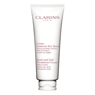 Clarins Hand and Nail Treatment Cream | Award-Winning | Softens, Nourishes and Shields Skin | Strengthens Nails and Conditions Cuticles | Natural Plant Extracts, Including Shea Butter | 3.4 Ounces