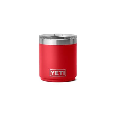 YETI Rambler 10 oz Stackable Lowball 2.0, Vacuum Insulated, Stainless Steel with MagSlider Lid, Rescue Red