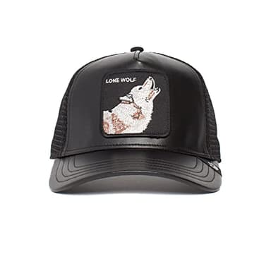 Goorin Bros. The Farm Leather Unisex Trucker Hat, Black Pack Boss, One Size