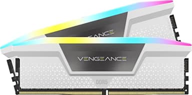 CORSAIR VENGEANCE RGB DDR5 RAM 32GB (2x16GB) 6000MHz CL36-44-44-96 1.35V Intel XMP 3.0 Desktop Computer Memory - White (CMH32GX5M2E6000C36W)