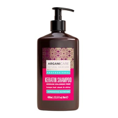 Arganicare Keratin Shampoo – Repairing & Nourishing Hair Care – Strengthens & Hydrates – Frizz Control – For Dry, Damaged & Color-Treated Hair – All Hair Types – 13.52 fl oz