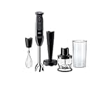 Braun Multiquick 5 Vario Hand Blender (SS Blending Shaft+1.5C Chopper+ Masher + Whisk+ Beaker), MQ5027, Black
