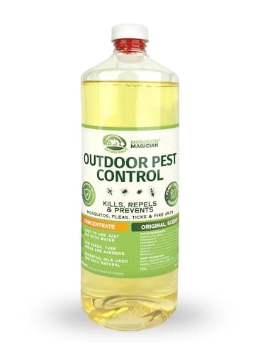 Mosquito Magician Liquid Concentrate, Kills Mosquitoes, Fleas & Fire Ants, Yard Spray Treatment, Safe for Pets, Use with Sprayers, Foggers & Misting Systems, Outdoor Mosquito Repellent - 32 Fl Oz