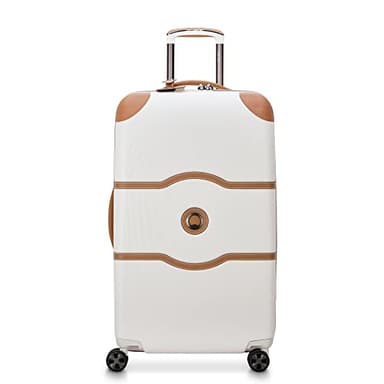 DELSEY PARIS Chatelet Air 2.0 Hardside Luggage Trunk with Spinner Wheels, Angora, Checked-26 Inch Trunk