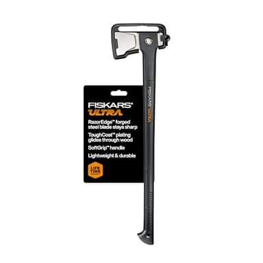 Fiskars Ultra Splitting Axe U32, Sharper & Stronger Double-Hardened Steel Blade, for Large Logs, 32 Inch