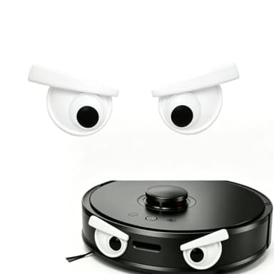 dctgrar Eyes Decoration for Roborock Qrevo S5/S7/MaxV Vacuum, Peel and Stick Add Personality to Your Robot, Fun DIY Decor Creative Custom Accessory for Personalize Your Smart Home Appliance(White)