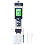 New 5 in 1 Pool Salt Tester，Accurate and Reliable,Salinity, pH Meter, EC, TDS, and Temperature，Digital Pool Water Tester，Used for Pool Salt and hydroponic Plants, etc