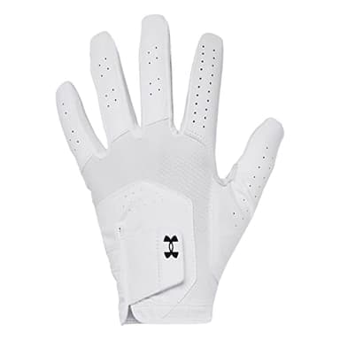 Under Armour Men's Iso-Chill Golf Glove, White (100)/Black, Left Hand Medium Large