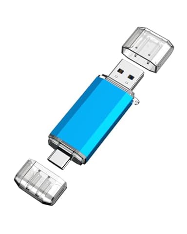 KOOTION USB C Flash Drive 256GB 2 in 1 OTG USB 3.0/Type C Thumb Drive Dual Drive USB C Memory Stick for Smartphone Laptop Tablet PC, Blue