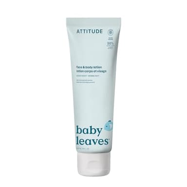 ATTITUDE Baby Lotion, EWG Verified Moisturizer, Dermatologically Tested Moisturizing Cream, Vegan and Cruelty-Free, Good Night Scent, 8 Fl Oz