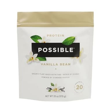 Possible Protein Powder - Muscle Growth & Recovery Support - Plant-Based Protein - Essential Amino Acids & BCAAs - Vegan, Gluten-Free & USDA Organic - Vanilla, 1.25 Pound (Pack of 1)