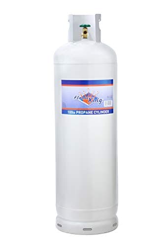 Flame King 100LB (23 Gal) Steel Propane Tank Cylinder with POL Valve and Collar, Great for Mixed Heating Systems, Home fireplaces, Dryers and Grills