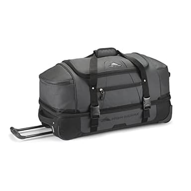 High Sierra 28” Wheeled Rolling Duffle Bag, Lightweight and Durable Weekender Travel Duffle bag with Recessed telescoping pull handle, 64L Capacity, Black