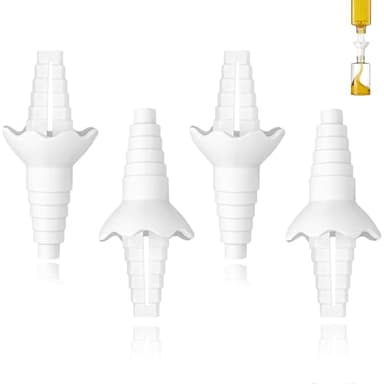 4-Pack Universal Bottle Emptying Kit for Effortless Liquid Transfer Like Shampoo, Lotion, Dish Soap and Other Kitchen&Bathroom Liquids, Leak-Proof and Sealed Design Saves Time and Effort