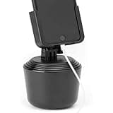 WeatherTech CupFone – Adjustable, Universal Cup Holder Phone Mount Accessory for Car – Compatible with iPhone & Other Smartphones – Open Access Design for Cell Phone Charging - Black Plastic Knobs