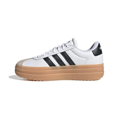 Adidas Women's VL Court Bold, White/Black/Wonder Beige, 6