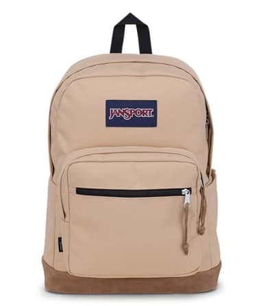 JanSport Right Pack Backpack - Durable Daypack with Padded 15" Laptop Sleeve, Spacious Main Compartment & Integrated Water Bottle Pocket - Travertine
