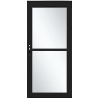 Platinum Retractable Screen Black 36-in. Right Hinge Storm Door